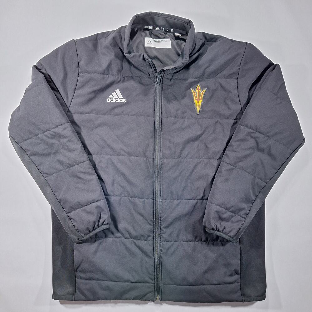 Adidas Men's XL Puffer Jacket Black Arizona State Sun Devils Team Medium Weight